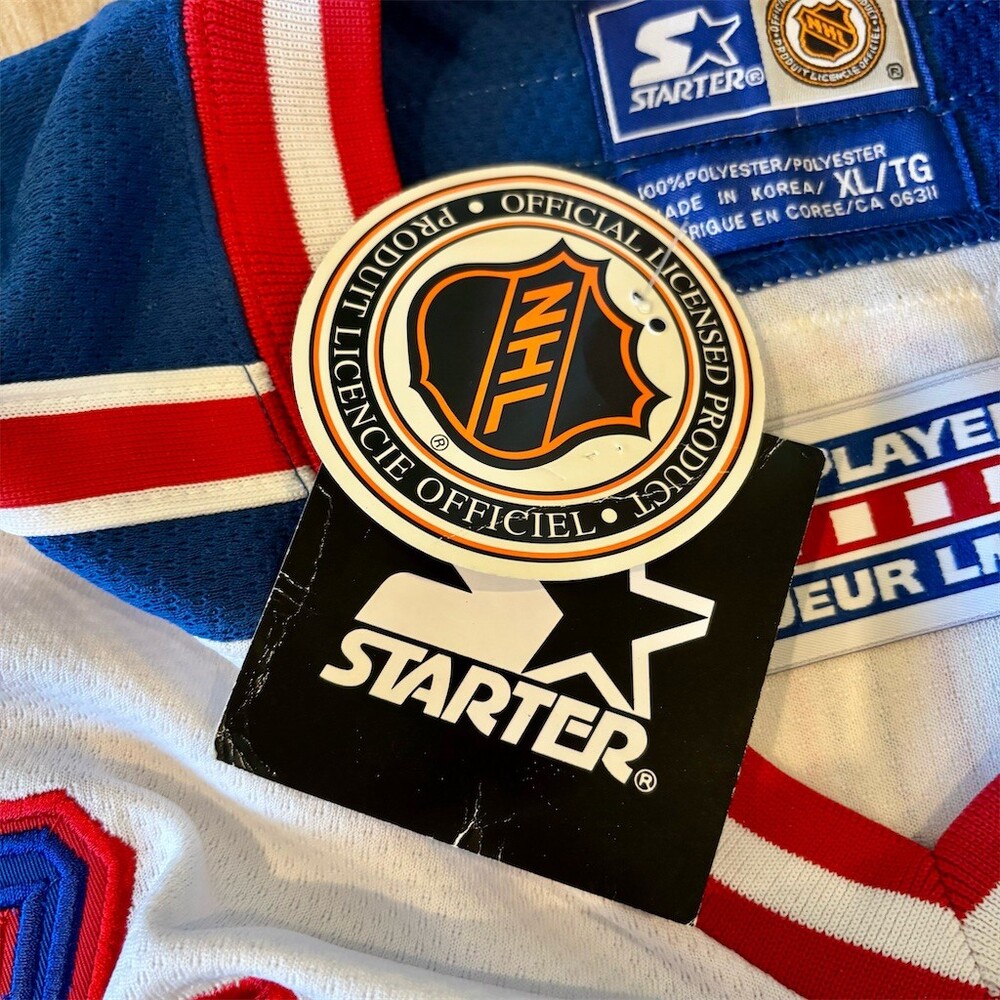 Starter New York Rangers Wayne Gretzky #99 Semi ProHockey Jersey White Men's XL - Picture 10 of 11